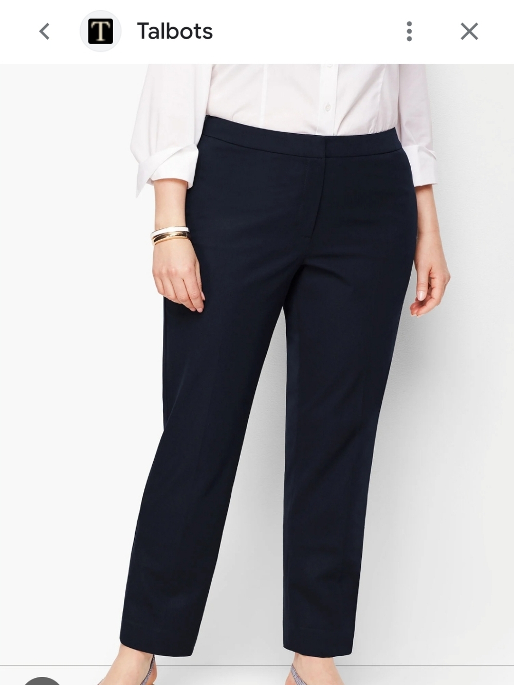 Talbots 16 Irish Linen Black Straight-Leg Pants